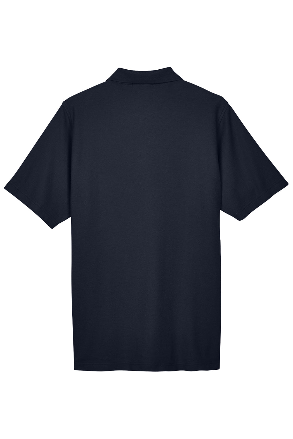 Devon & Jones DG150P Mens DryTec20 Performance Moisture Wicking Short Sleeve Polo Shirt w/ Pocket Navy Blue Flat Back