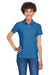 Devon & Jones DG150W Womens DryTec20 Performance Moisture Wicking Short Sleeve Polo Shirt French Blue Model Front