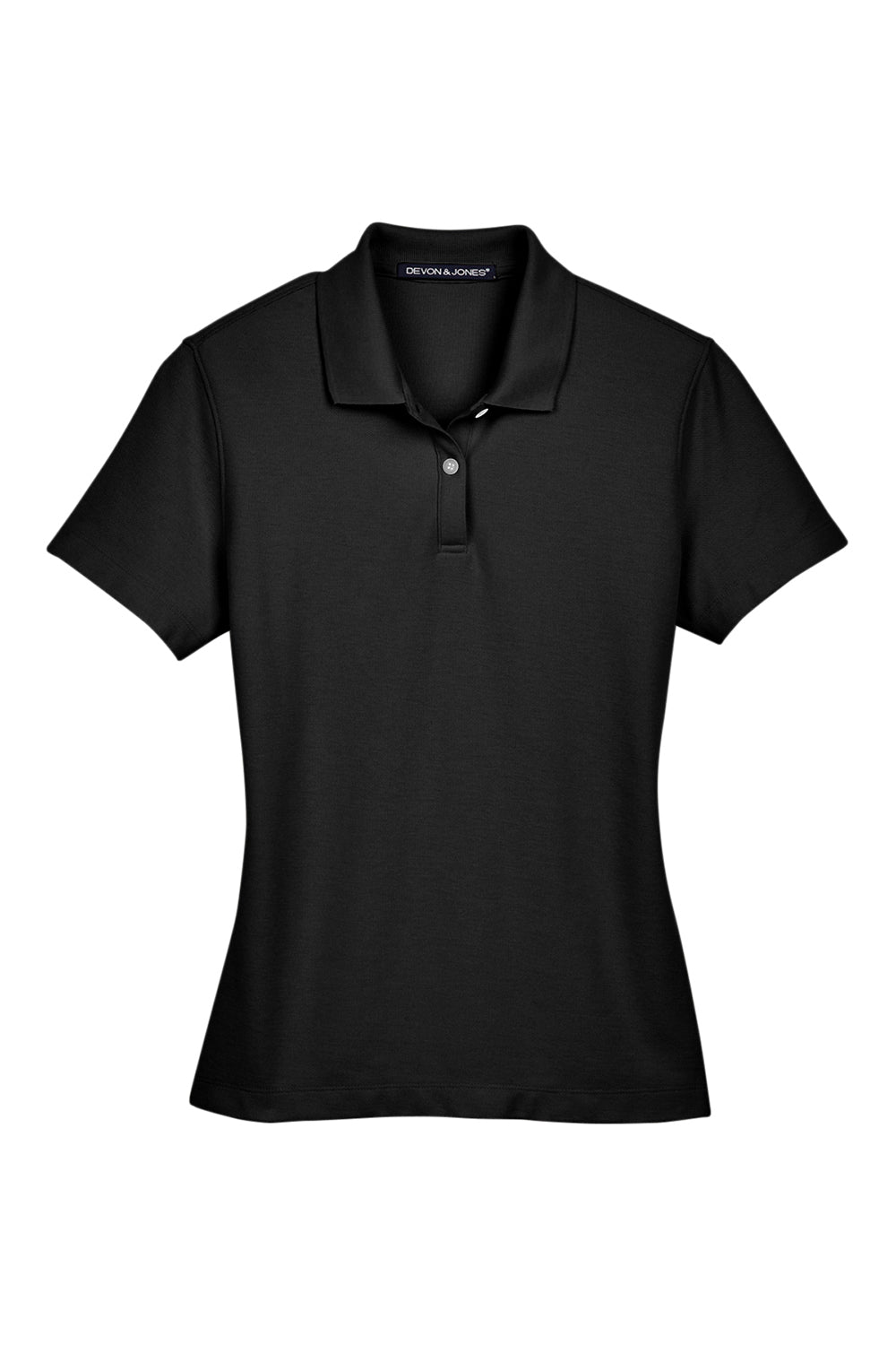 Devon & Jones DG150W Womens DryTec20 Performance Moisture Wicking Short Sleeve Polo Shirt Black Flat Front