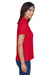 Devon & Jones DG200W Womens Pima-Tech Moisture Wicking Short Sleeve Polo Shirt Red Model Side