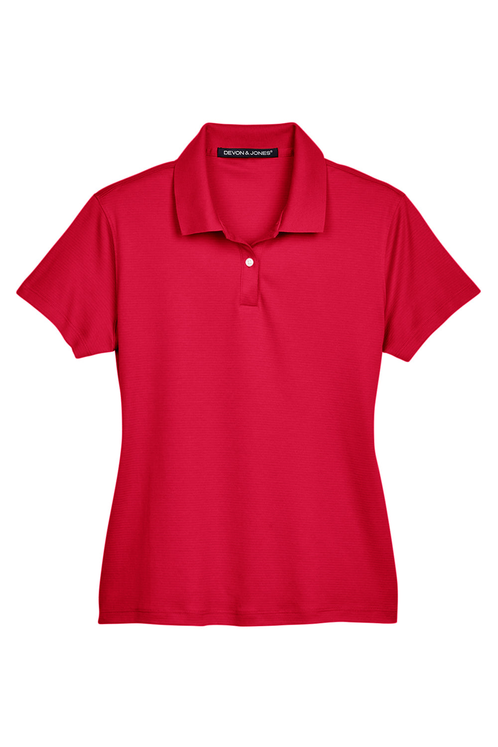 Devon & Jones DG200W Womens Pima-Tech Moisture Wicking Short Sleeve Polo Shirt Red Flat Front