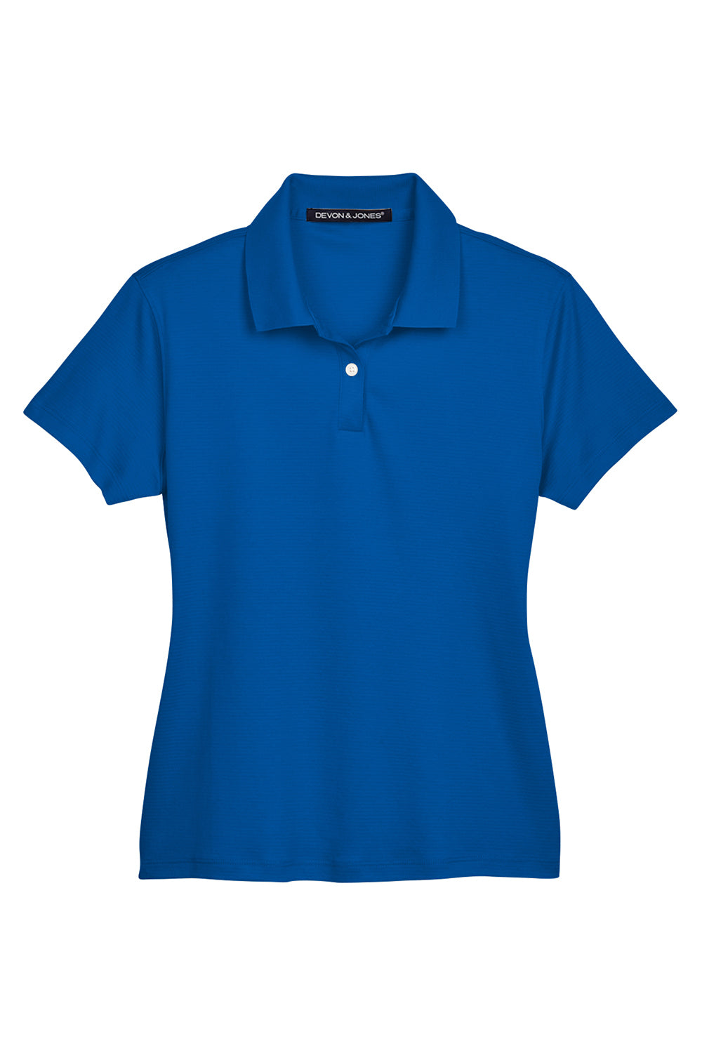 Devon & Jones DG200W Womens Pima-Tech Moisture Wicking Short Sleeve Polo Shirt French Blue Flat Front