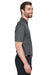 Devon & Jones DG20/DG20T Mens CrownLux Performance Moisture Wicking Short Sleeve Polo Shirt Graphite Grey Model Side