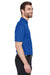 Devon & Jones DG20/DG20T Mens CrownLux Performance Moisture Wicking Short Sleeve Polo Shirt True Royal Blue Model Side