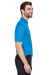 Devon & Jones DG20/DG20T Mens CrownLux Performance Moisture Wicking Short Sleeve Polo Shirt Ocean Blue Model Side