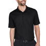 Devon & Jones Mens CrownLux Performance Moisture Wicking Short Sleeve Polo Shirt - Black