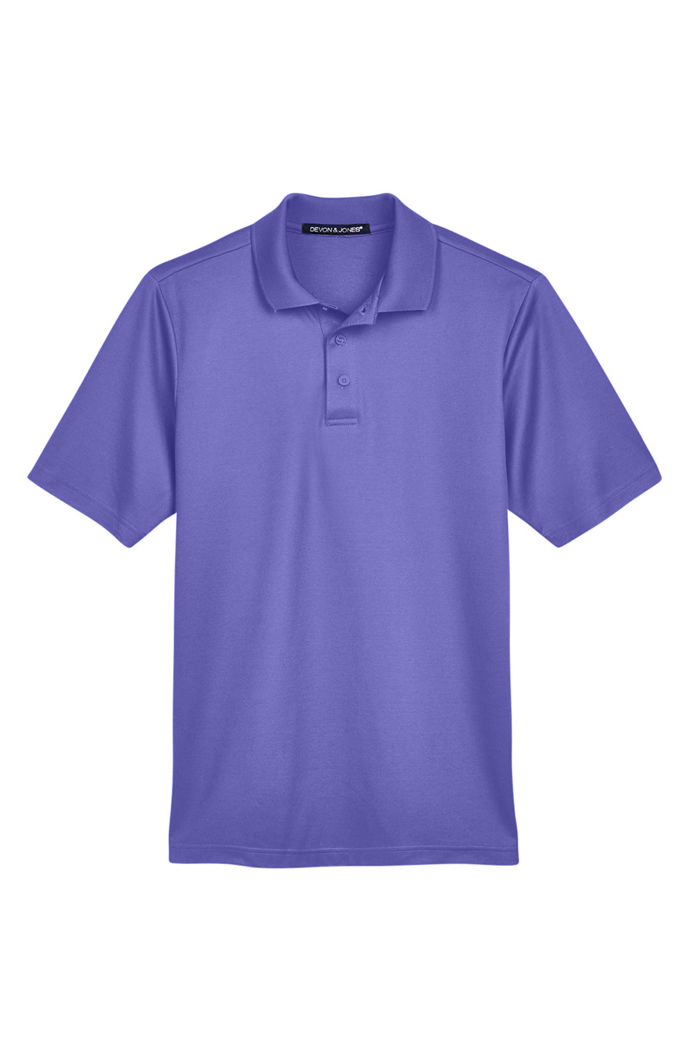 Devon & Jones DG20/DG20T Mens CrownLux Performance Moisture Wicking Short Sleeve Polo Shirt Grape Purple Flat Front