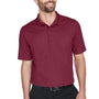 Devon & Jones Mens CrownLux Performance Moisture Wicking Short Sleeve Polo Shirt - Burgundy