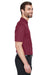 Devon & Jones DG20/DG20T Mens CrownLux Performance Moisture Wicking Short Sleeve Polo Shirt Burgundy Model Side