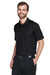 Devon & Jones DG20/DG20T Mens CrownLux Performance Moisture Wicking Short Sleeve Polo Shirt Black Model 3q