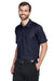 Devon & Jones DG20/DG20T Mens CrownLux Performance Moisture Wicking Short Sleeve Polo Shirt Navy Blue Model 3q