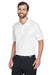 Devon & Jones DG20/DG20T Mens CrownLux Performance Moisture Wicking Short Sleeve Polo Shirt White Model 3q