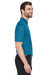 Devon & Jones DG20/DG20T Mens CrownLux Performance Moisture Wicking Short Sleeve Polo Shirt Dark Teal Blue Model Side