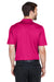 Devon & Jones DG20/DG20T Mens CrownLux Performance Moisture Wicking Short Sleeve Polo Shirt Crown Raspberry Pink Model Back