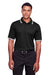 Devon & Jones DG20C Mens CrownLux Performance Moisture Wicking Short Sleeve Polo Shirt Black/White Model Front