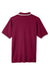 Devon & Jones DG20C Mens CrownLux Performance Moisture Wicking Short Sleeve Polo Shirt Burgundy/White Flat Back