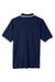 Devon & Jones DG20C Mens CrownLux Performance Moisture Wicking Short Sleeve Polo Shirt Navy Blue/White Flat Back