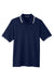 Devon & Jones DG20C Mens CrownLux Performance Moisture Wicking Short Sleeve Polo Shirt Navy Blue/White Flat Front