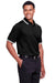 Devon & Jones DG20C Mens CrownLux Performance Moisture Wicking Short Sleeve Polo Shirt Black/White Model 3q