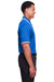 Devon & Jones DG20C Mens CrownLux Performance Moisture Wicking Short Sleeve Polo Shirt French Blue/White Model Side