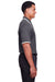 Devon & Jones DG20C Mens CrownLux Performance Moisture Wicking Short Sleeve Polo Shirt Graphite Grey/White Model Side