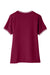 Devon & Jones DG20CW Womens CrownLux Performance Moisture Wicking Short Sleeve Polo Shirt Burgundy/White Flat Back