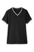 Devon & Jones DG20CW Womens CrownLux Performance Moisture Wicking Short Sleeve Polo Shirt Black/White Flat Front