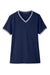 Devon & Jones DG20CW Womens CrownLux Performance Moisture Wicking Short Sleeve Polo Shirt Navy Blue/White Flat Front