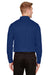 Devon & Jones DG20L/DG20LT Mens CrownLux Performance Moisture Wicking Long Sleeve Polo Shirt True Royal Blue Model Back