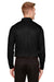 Devon & Jones DG20L/DG20LT Mens CrownLux Performance Moisture Wicking Long Sleeve Polo Shirt Black Model Back