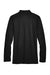 Devon & Jones DG20L/DG20LT Mens CrownLux Performance Moisture Wicking Long Sleeve Polo Shirt Black Flat Back