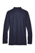 Devon & Jones DG20L/DG20LT Mens CrownLux Performance Moisture Wicking Long Sleeve Polo Shirt Navy Blue Flat Back