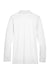 Devon & Jones DG20L/DG20LT Mens CrownLux Performance Moisture Wicking Long Sleeve Polo Shirt White Flat Back