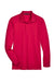 Devon & Jones DG20L/DG20LT Mens CrownLux Performance Moisture Wicking Long Sleeve Polo Shirt Red Flat Front