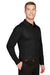 Devon & Jones DG20L/DG20LT Mens CrownLux Performance Moisture Wicking Long Sleeve Polo Shirt Black Model 3q