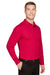 Devon & Jones DG20L/DG20LT Mens CrownLux Performance Moisture Wicking Long Sleeve Polo Shirt Red Model 3q