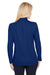 Devon & Jones DG20LW Womens CrownLux Performance Moisture Wicking Long Sleeve Polo Shirt True Royal Blue Model Back