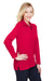 Devon & Jones DG20LW Womens CrownLux Performance Moisture Wicking Long Sleeve Polo Shirt Red Model 3q