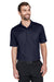 Devon & Jones DG20/DG20T Mens CrownLux Performance Moisture Wicking Short Sleeve Polo Shirt Navy Blue Model Front