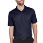 Devon & Jones Mens CrownLux Performance Moisture Wicking Short Sleeve Polo Shirt - Navy Blue