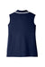 Devon & Jones DG20SW Womens CrownLux Performance Moisture Wicking Sleeveless Polo Shirt Navy Blue/White Flat Back