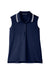 Devon & Jones DG20SW Womens CrownLux Performance Moisture Wicking Sleeveless Polo Shirt Navy Blue/White Flat Front