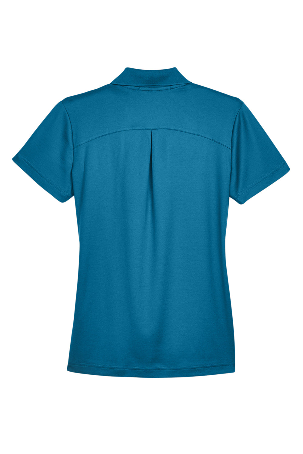 Devon & Jones DG20W Womens CrownLux Performance Moisture Wicking Short Sleeve Polo Shirt Dark Teal Blue Flat Back