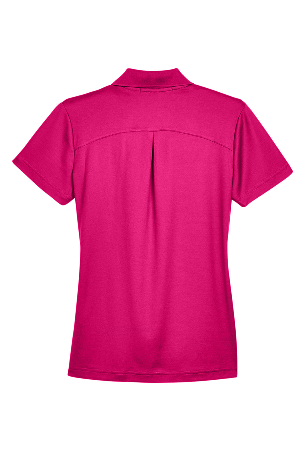 Devon & Jones DG20W Womens CrownLux Performance Moisture Wicking Short Sleeve Polo Shirt Crown Raspberry Pink Flat Back