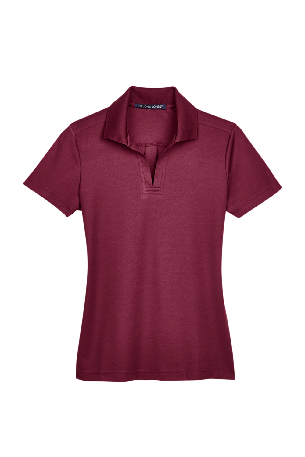 Devon & Jones DG20W Womens CrownLux Performance Moisture Wicking Short Sleeve Polo Shirt Burgundy Flat Front