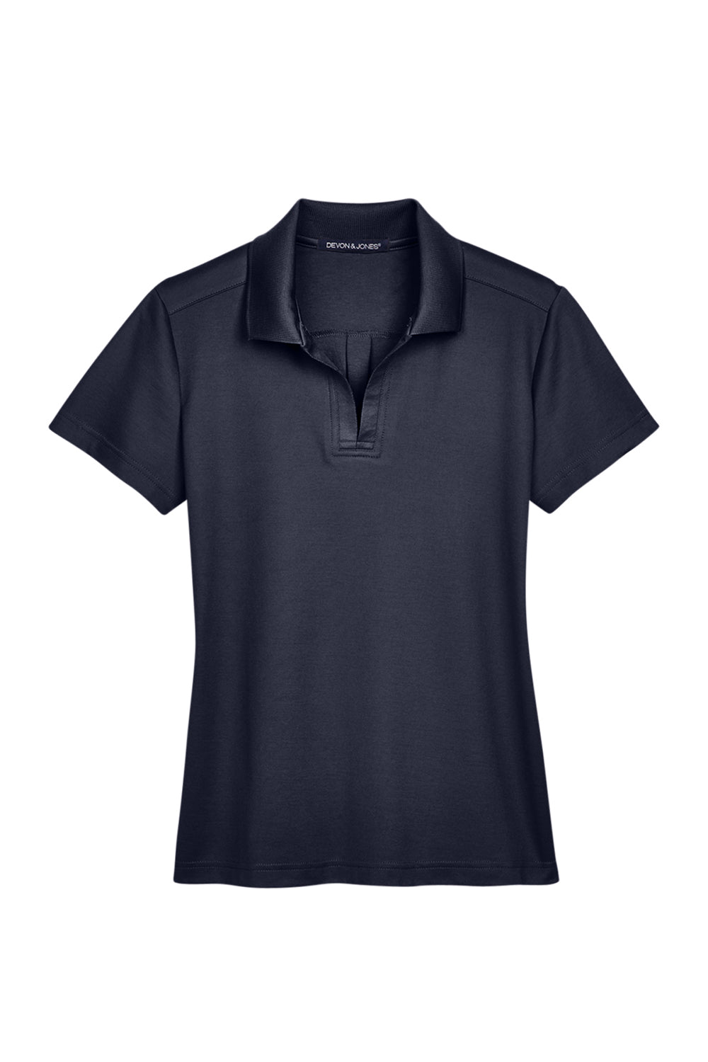 Devon & Jones DG20W Womens CrownLux Performance Moisture Wicking Short Sleeve Polo Shirt Navy Blue Flat Front