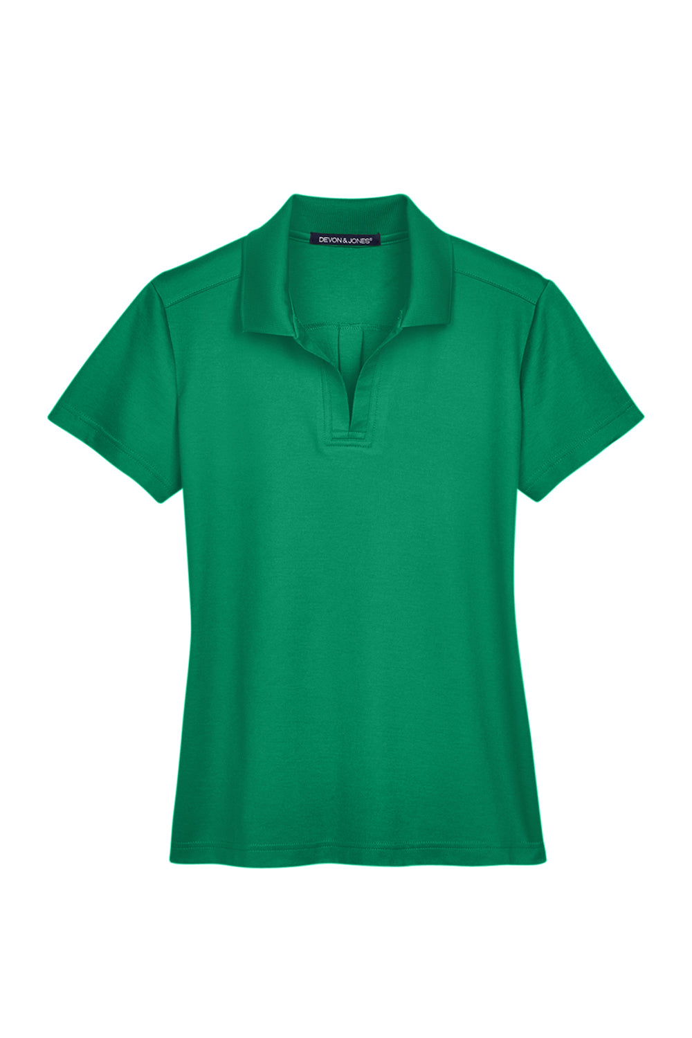 Devon & Jones DG20W Womens CrownLux Performance Moisture Wicking Short Sleeve Polo Shirt Kelly Green Flat Front