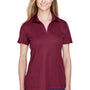 Devon & Jones Womens CrownLux Performance Moisture Wicking Short Sleeve Polo Shirt - Burgundy