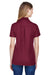 Devon & Jones DG20W Womens CrownLux Performance Moisture Wicking Short Sleeve Polo Shirt Burgundy Model Back