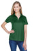 Devon & Jones DG20W Womens CrownLux Performance Moisture Wicking Short Sleeve Polo Shirt Forest Green Model Front